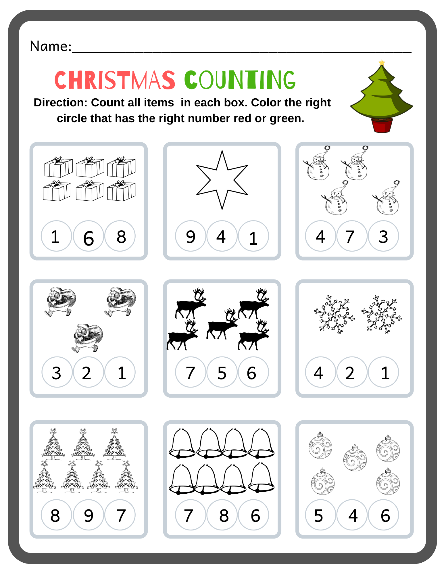 Kids Can Count Christmas Stockings Daycare Worksheets Facebook Worksheets Library