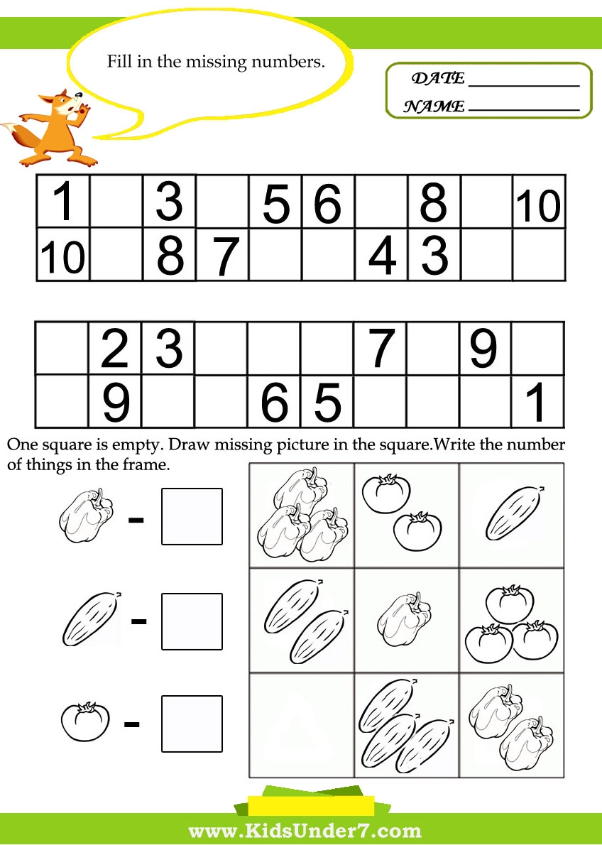 Free Printable Kids Math Worksheets