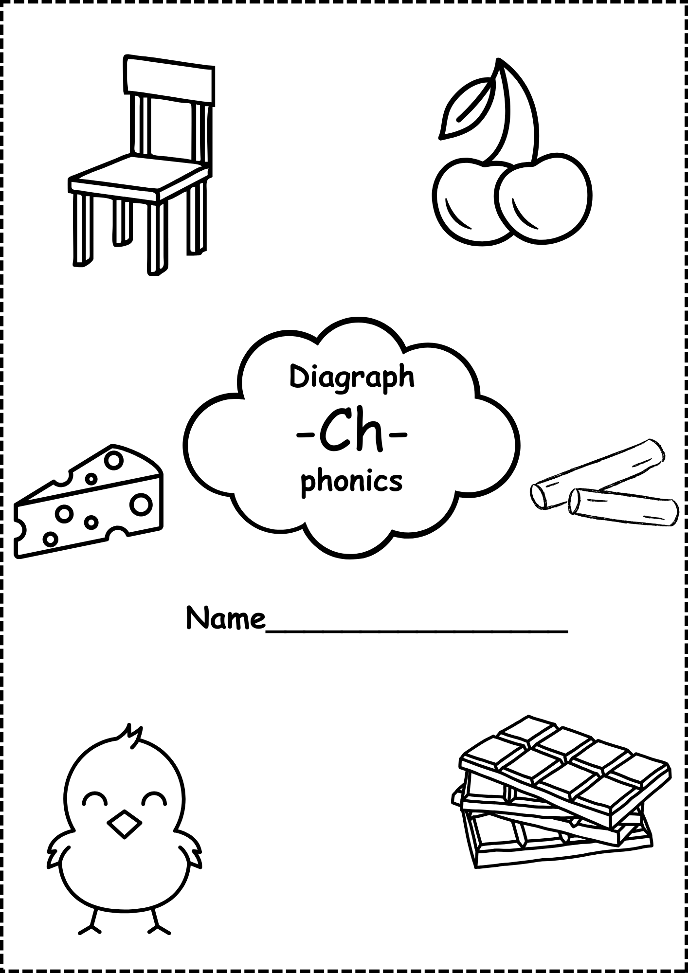 Kindergarten ch Words phonics No Prep Worksheets Summer Pack Diagraphs 15 Pages Kindergarten ch Words phonics No Prep Worksheets Summer Pack Diagraphs 15 Pages