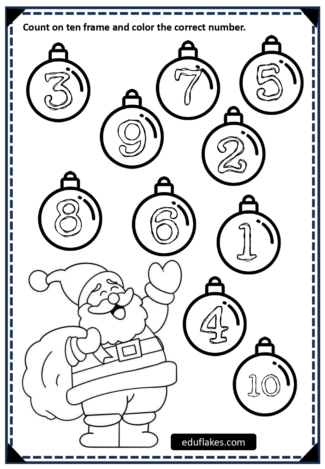Kindergarten Christmas Free Worksheet Count And Trace Printable Kindergarten Christmas Free Worksheet Count And Trace Printable