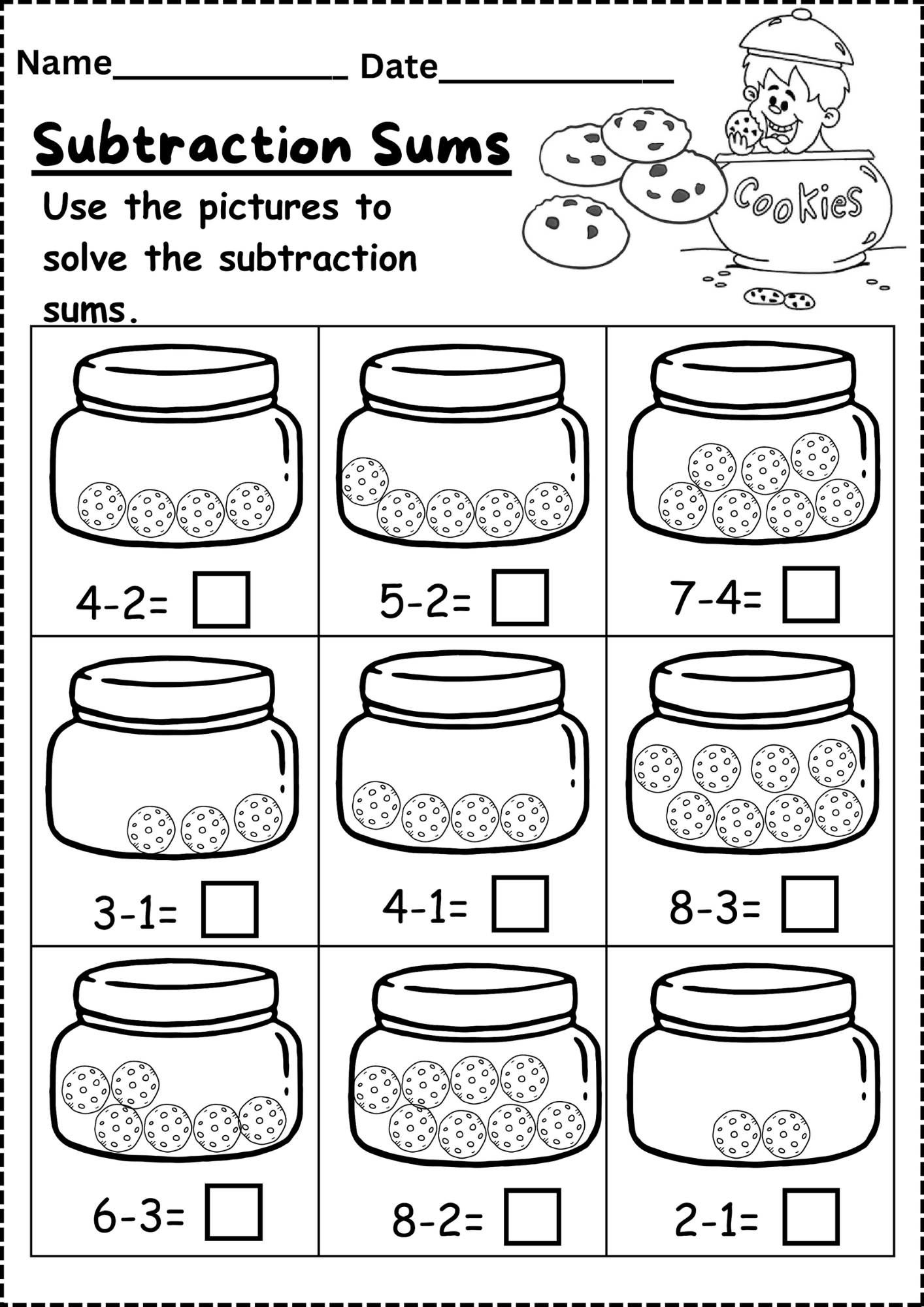 Free Addition Subtraction Worksheet Kindergarten