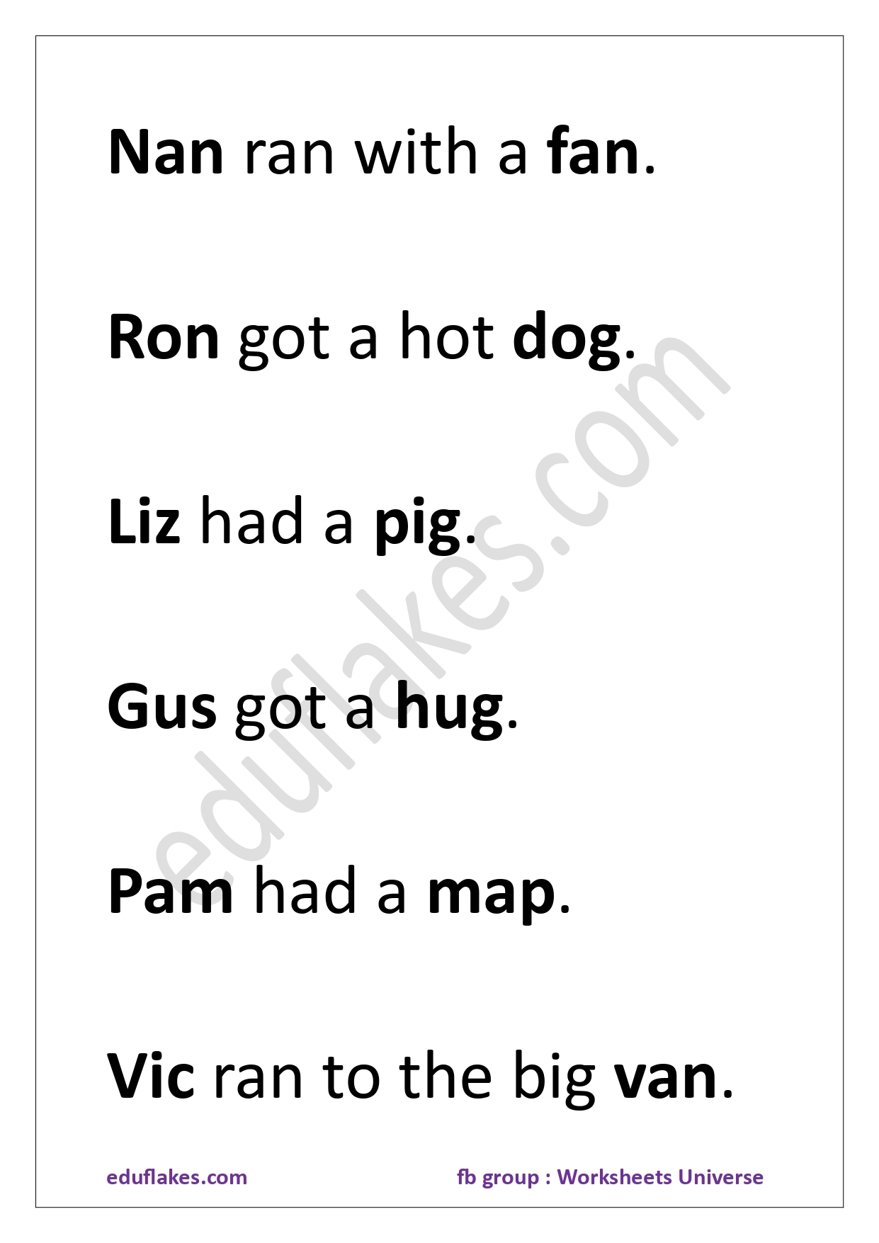 Kindergarten Fluency Passages Free PDF With CVC Words Eduflakes Kindergarten Fluency Passages Free PDF With CVC Words Eduflakes