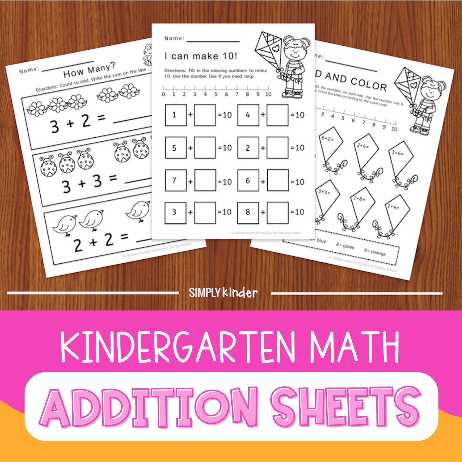 Kindergarten Math Activity Fun With Addition Worksheets Simply Kinder Kindergarten Math Activity Fun With Addition Worksheets Simply Kinder