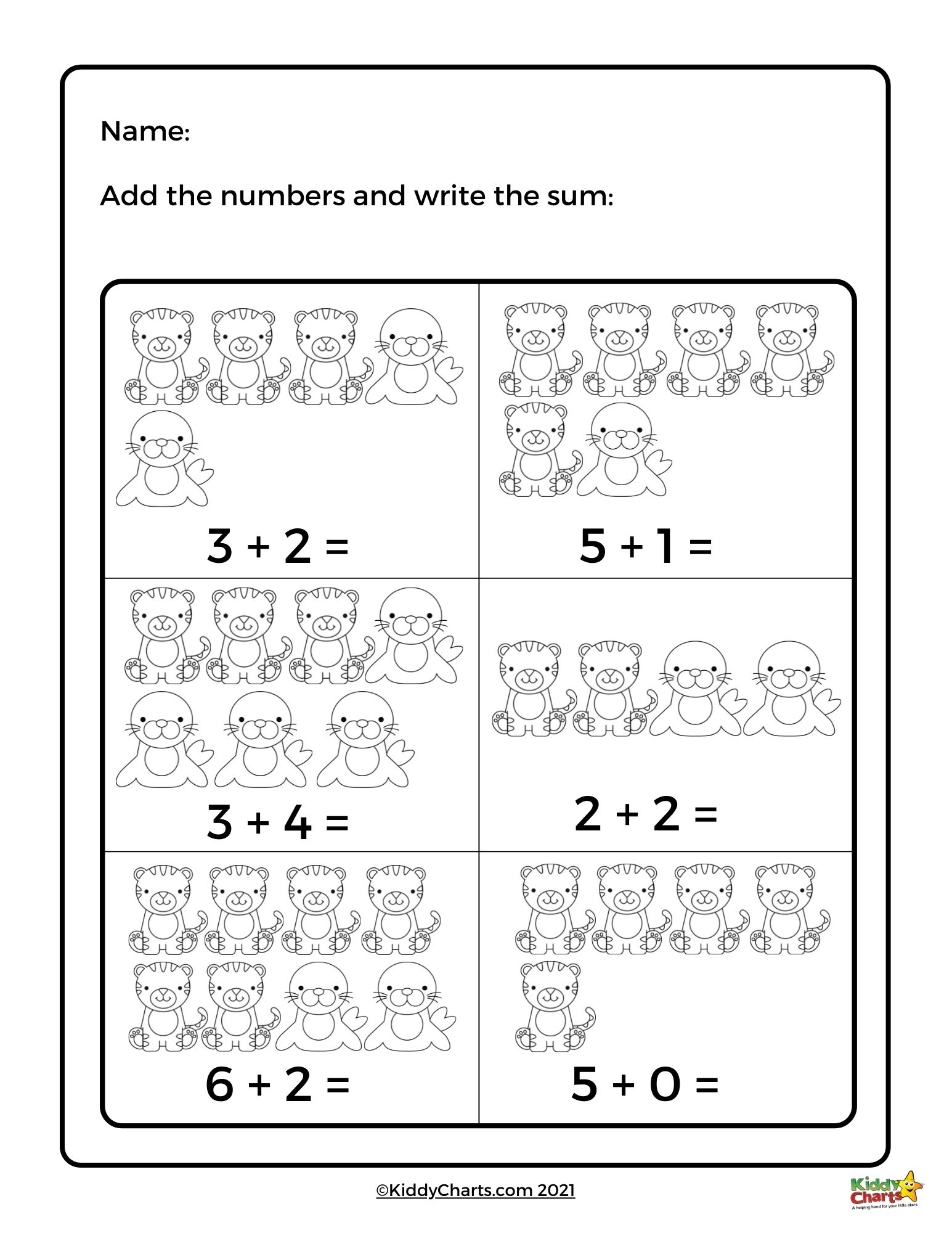 Kindergarten Math Worksheets Animal Math Worksheets KiddyCharts Kindergarten Math Worksheets Animal Math Worksheets KiddyCharts