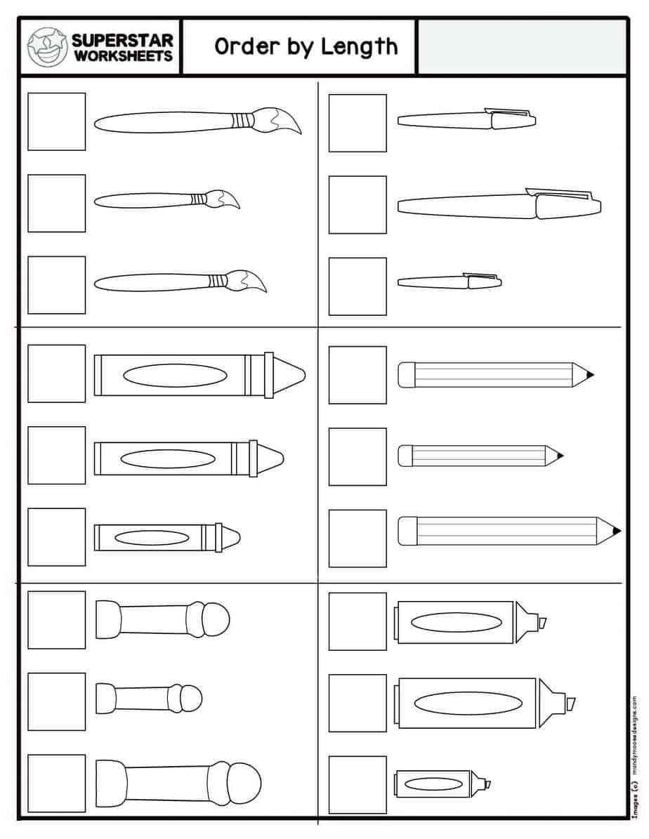 Kindergarten Measurement Worksheets Superstar Worksheets