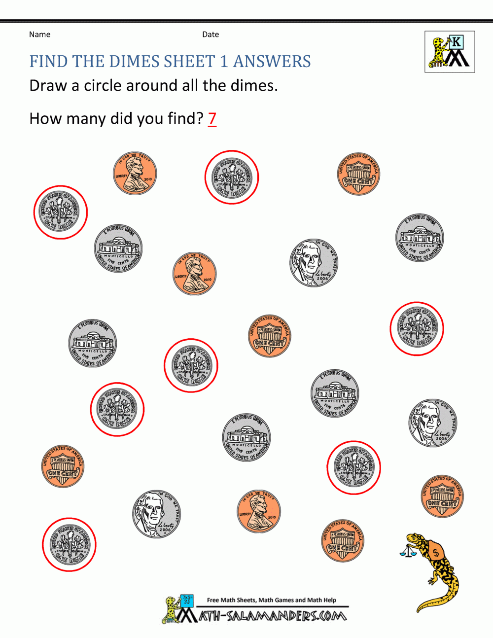 Free Printable Coins Worksheets Free Printable Coins Worksheets