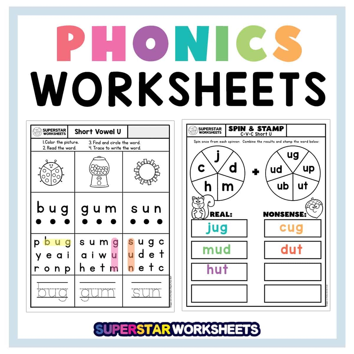 Kindergarten Phonics Worksheets Superstar Worksheets Kindergarten Phonics Worksheets Superstar Worksheets