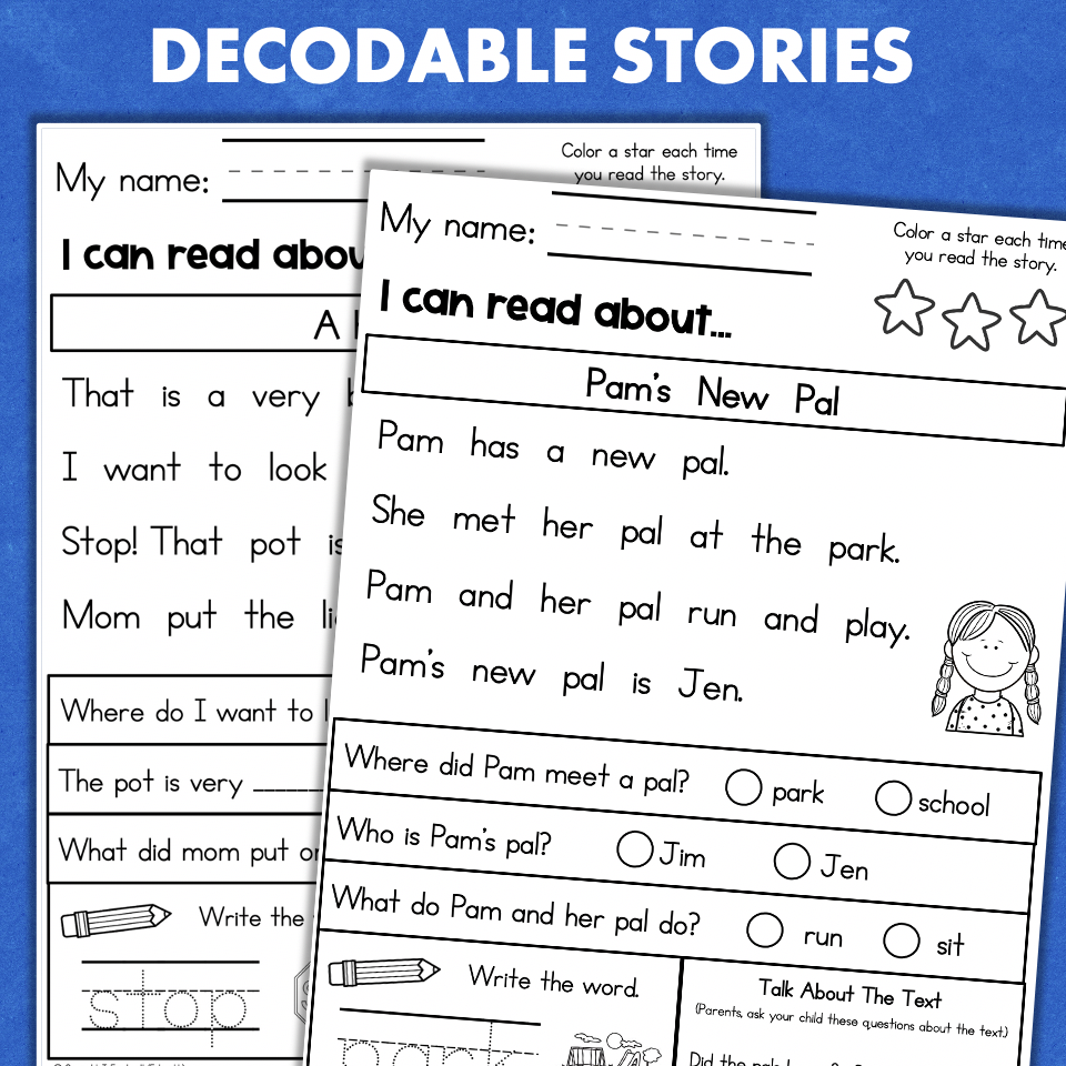 Decodable Reading Comprehension Worksheets Decodable Reading Comprehension Worksheets