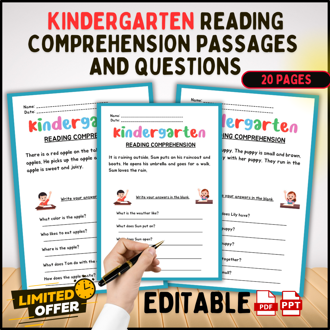 Kindergarten Reading Comprehension Passages And Questions Editable PDF PPT For Early Learners Made By Teachers Kindergarten Reading Comprehension Passages And Questions Editable PDF PPT For Early Learners Made By Teachers