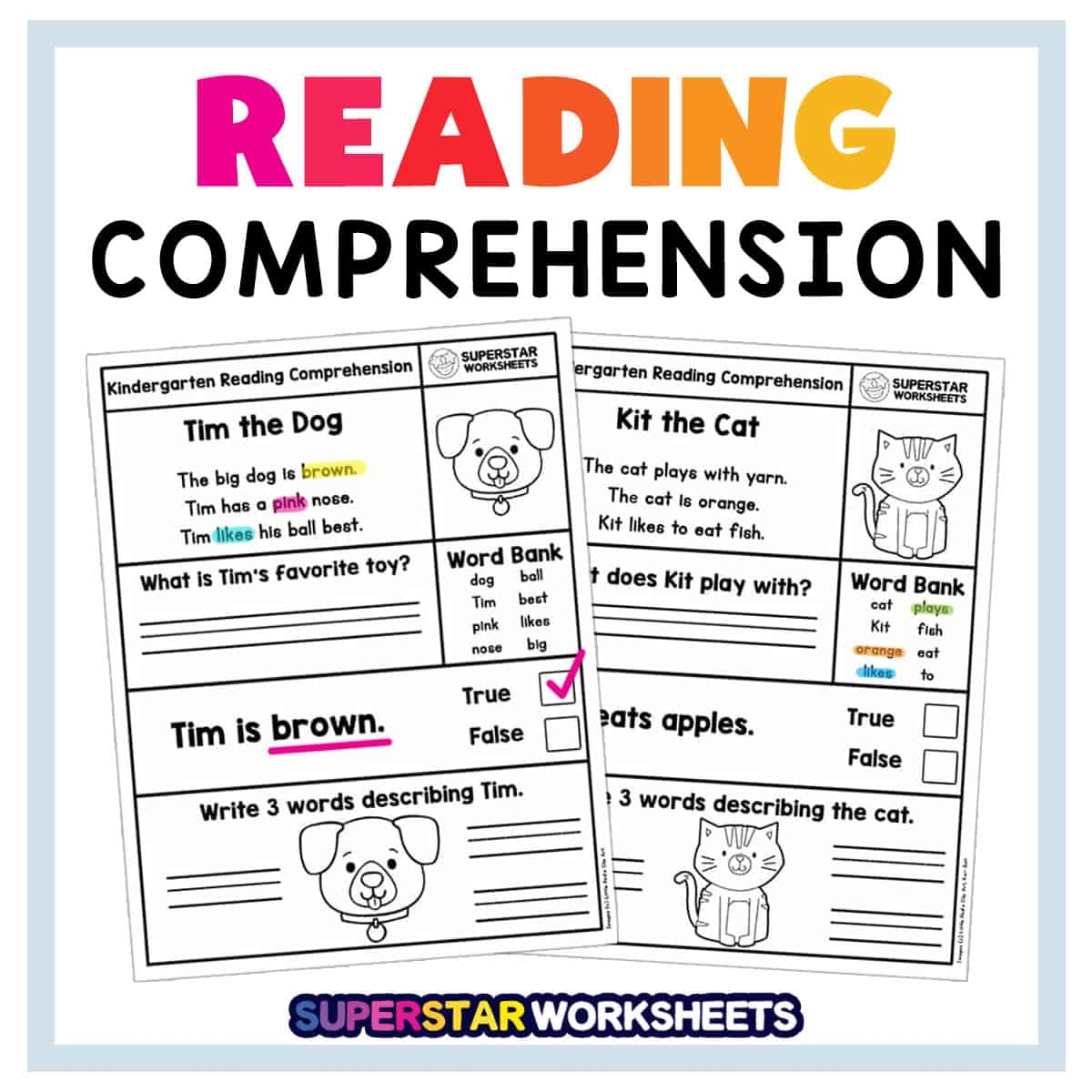 Free Daily Reading Comprehension Worksheets
