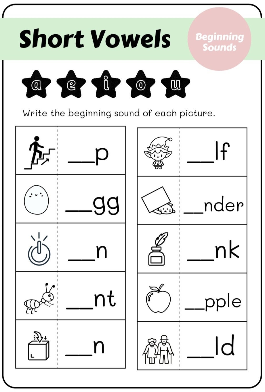 Kindergarten Vowels Worksheets Short And Long Vowels a E I O U Kindergarten Vowels Worksheets Short And Long Vowels a E I O U