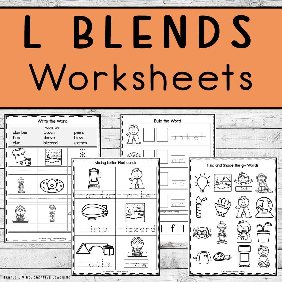 L Blends Worksheets Simple Living Creative Learning