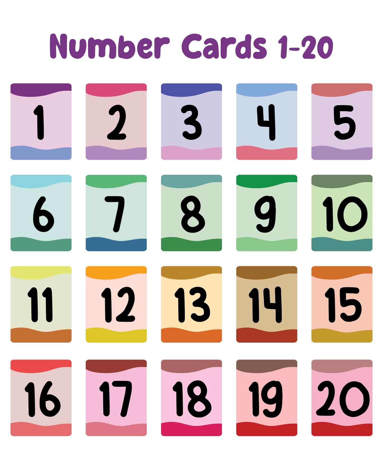 Large Number Cards 1 20 10 Free PDF Printables Printablee Large Number Cards 1 20 10 Free PDF Printables Printablee