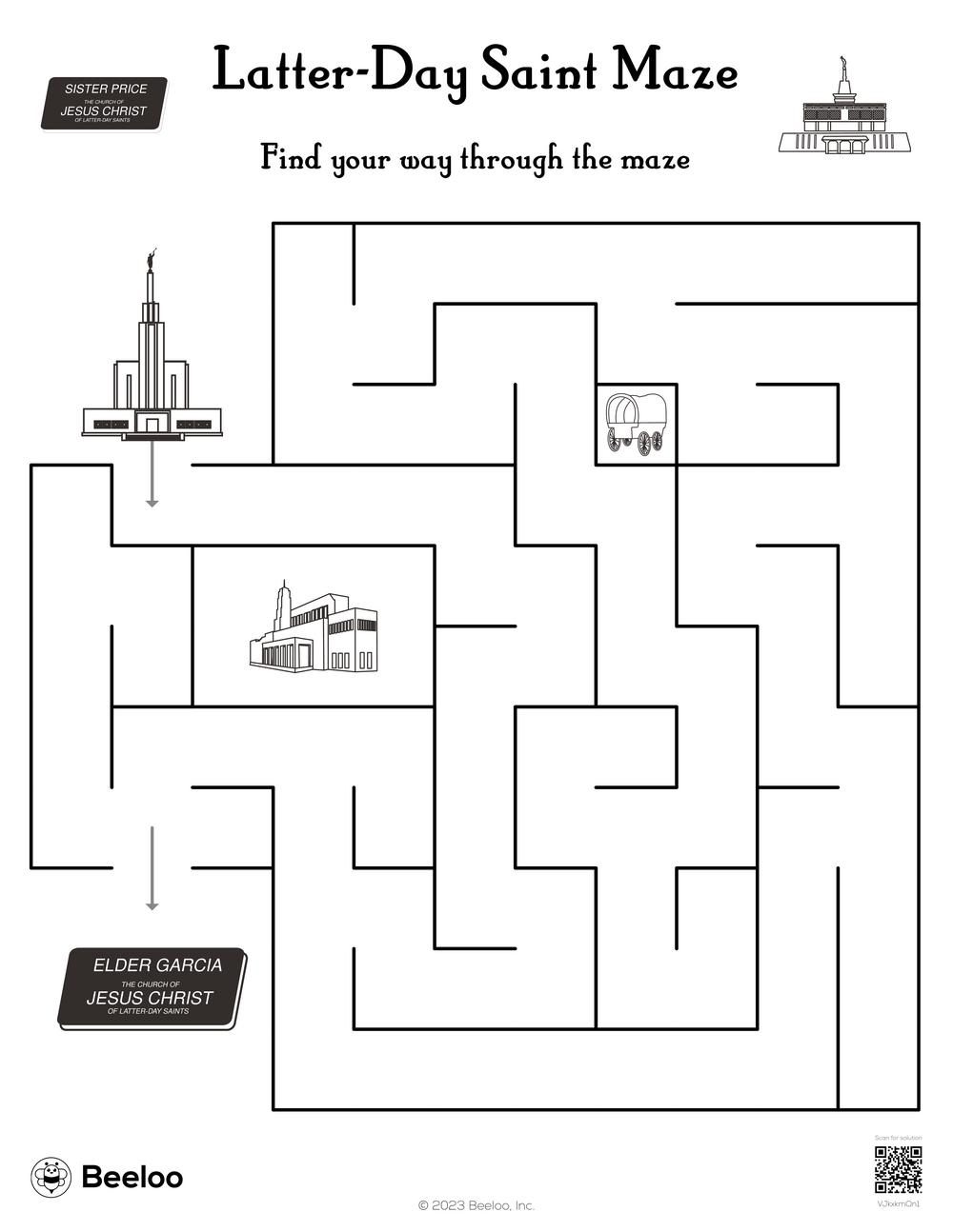 Latter Day Saint Maze Beeloo Printable Crafts And Activities For Kids Latter Day Saint Maze Beeloo Printable Crafts And Activities For Kids