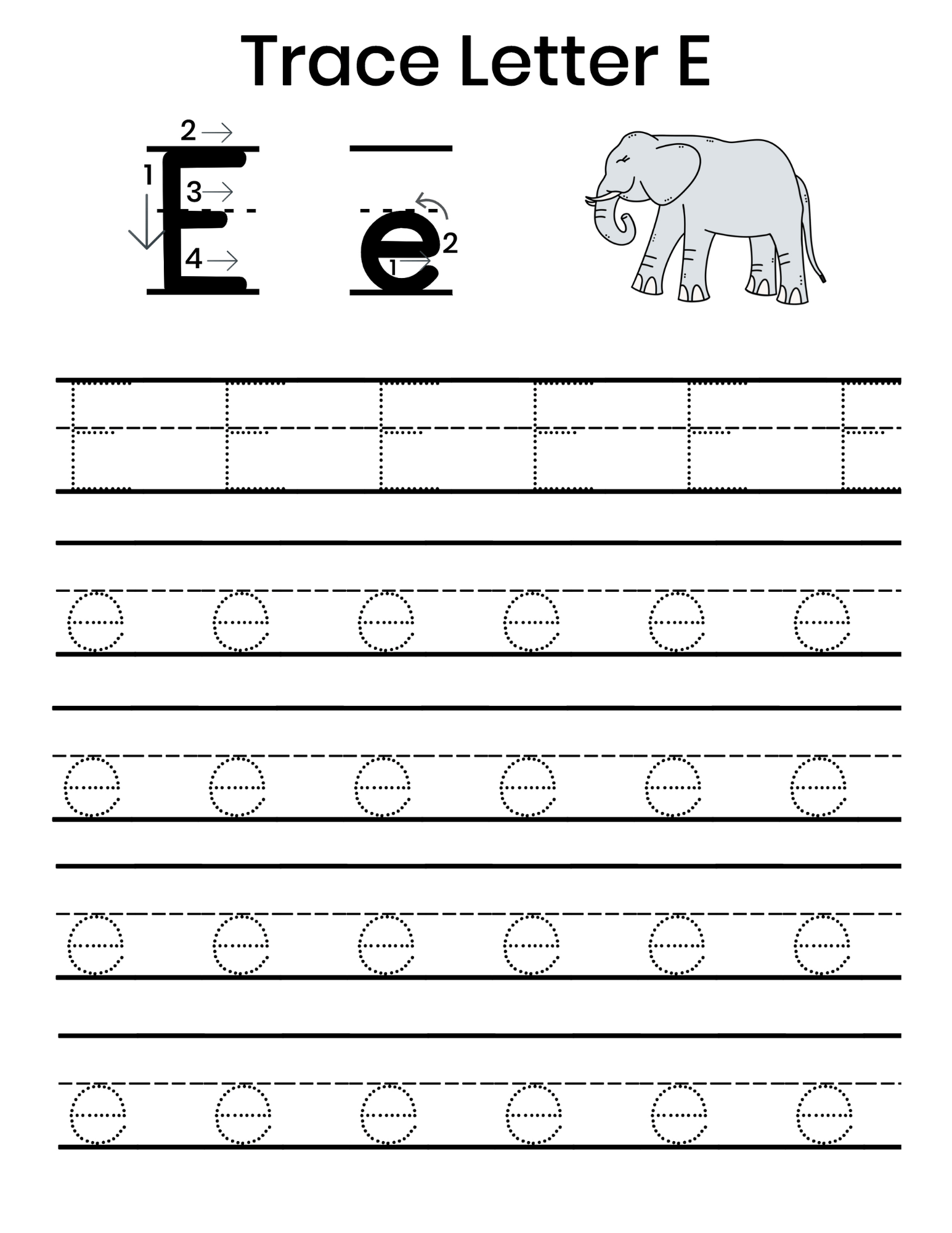 Letter E Worksheets For Preschool Free Printable Worksheets Library