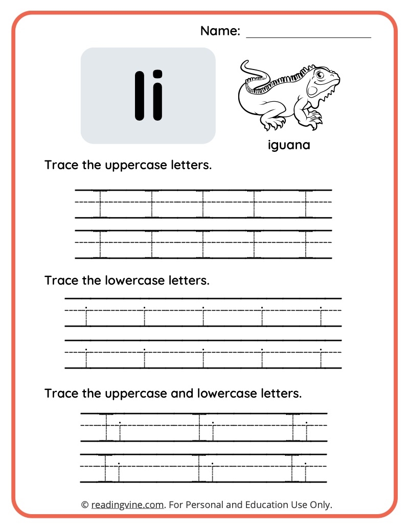 Letter I Worksheets For Preschool Free Printable