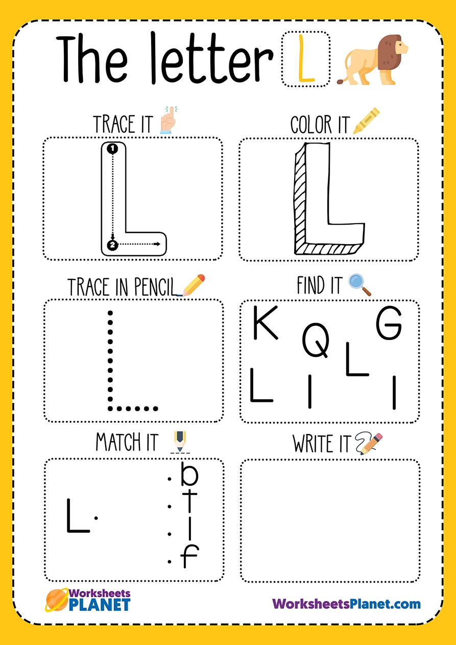 Letter L Worksheet Letter L Worksheet