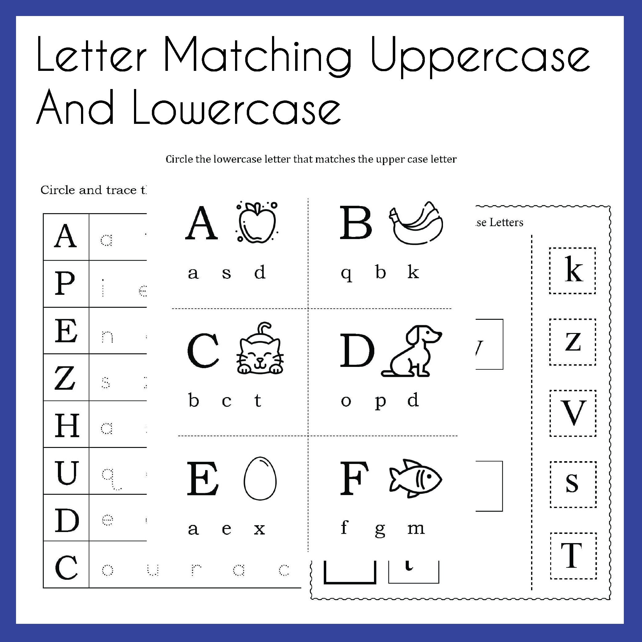 Upper And Lowercase Alphabet Worksheets