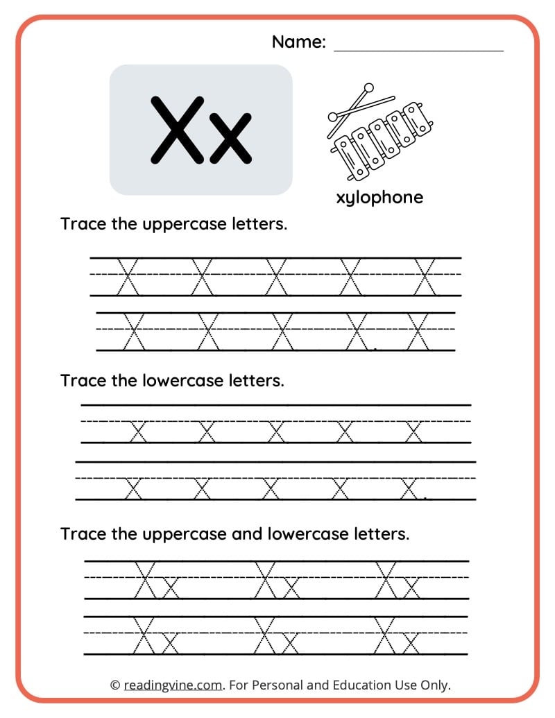 Letter X Worksheets For Preschool Free Printable Letter X Worksheets For Preschool Free Printable