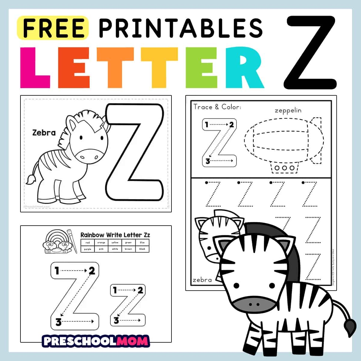 Letter Z Preschool Printables Preschool Mom Letter Z Preschool Printables Preschool Mom