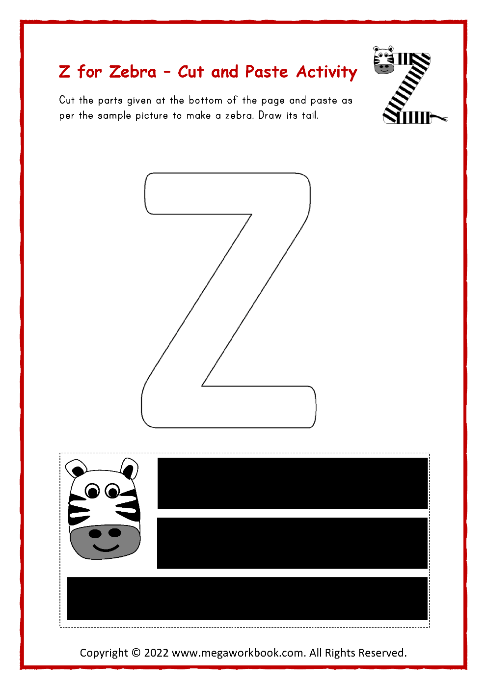 Letter Z Worksheets For Kindergarten Letter Z Activities Letter Z Crafts Letter Z Printables MegaWorkbook