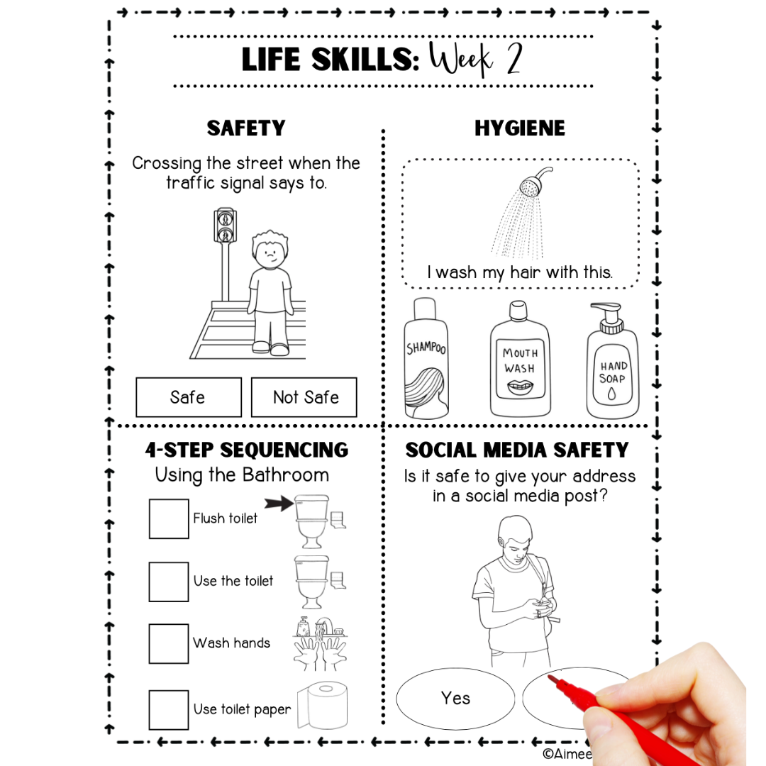 Free Printable Life Skills Worksheets