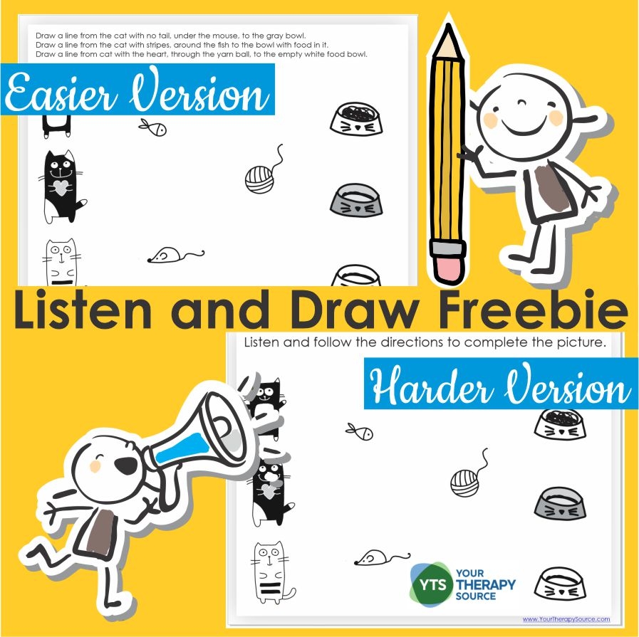 Listen And Draw Activity PDF Freebie Your Therapy Source