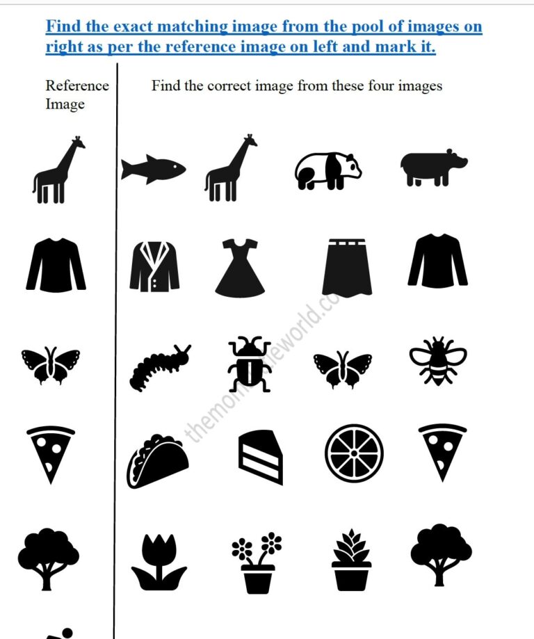 Logical Thinking Printable Worksheets For Preschoolers Kids