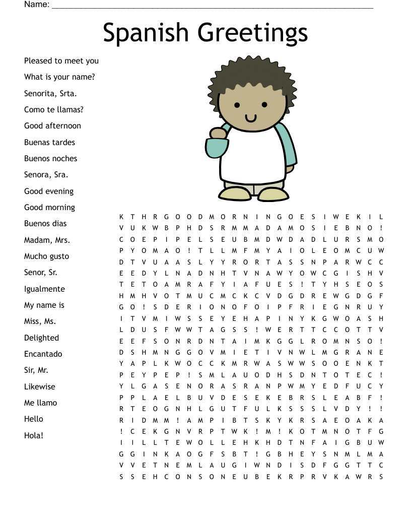 Los Saludos Worksheet WordMint