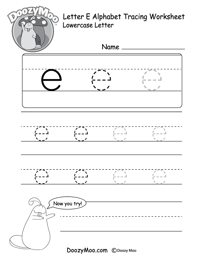 Free Printable Preschool Tracing E