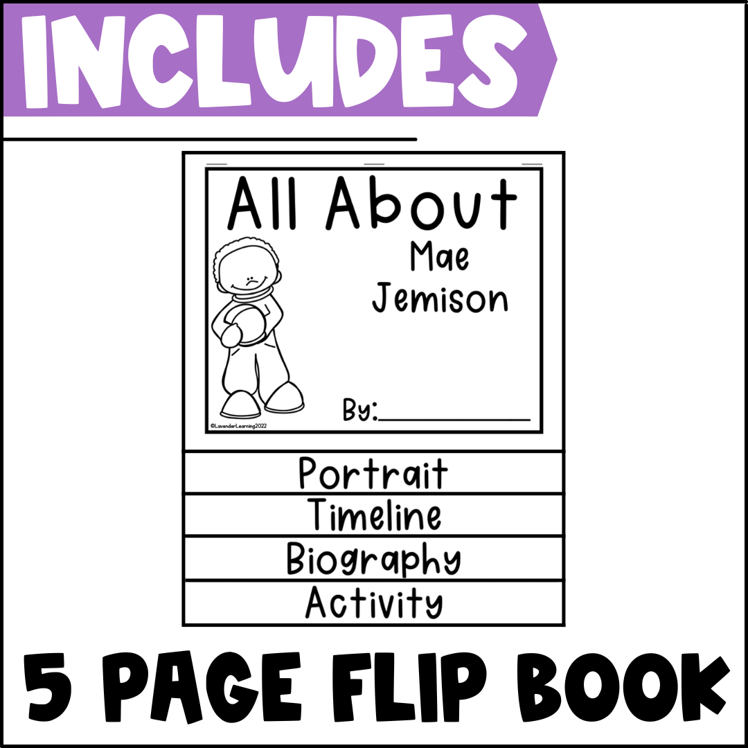 Mae Jemison Biography Activities Flip Book And Report Black History Month