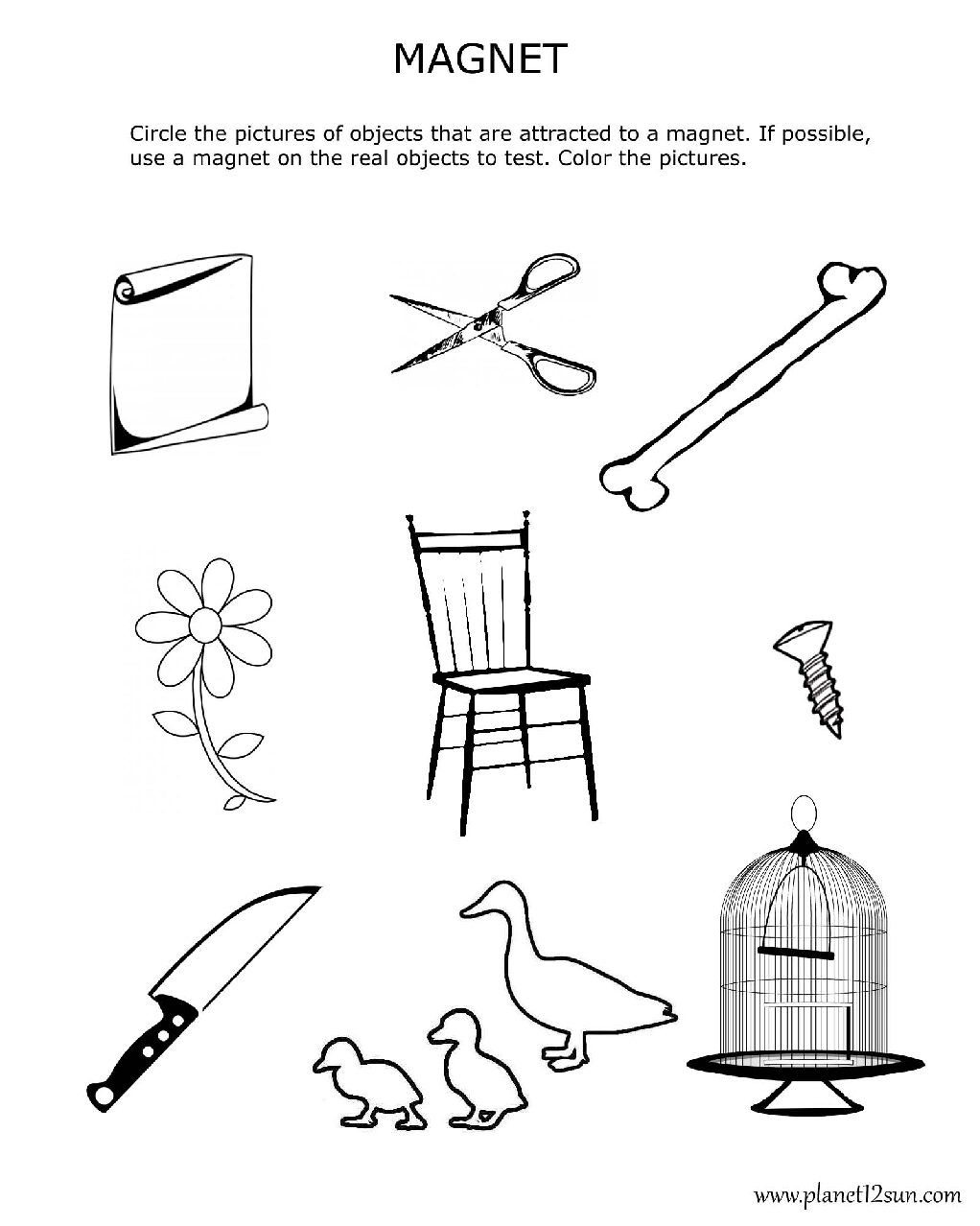 Magnets Science 2nd 3rd 4th Gr Planet12sun Worksheets Library