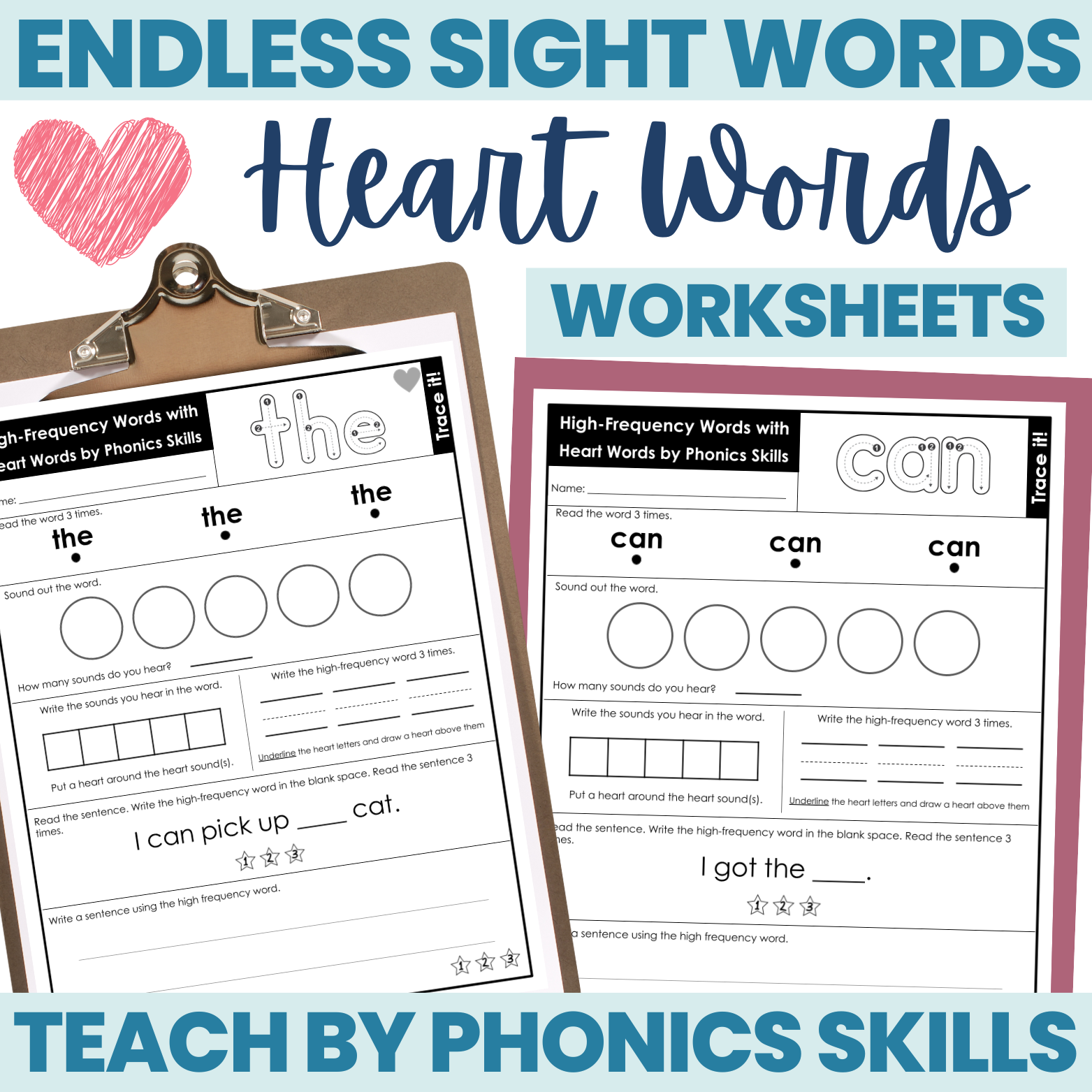 Kindergarten Foundational Skills Worksheets Sight Words