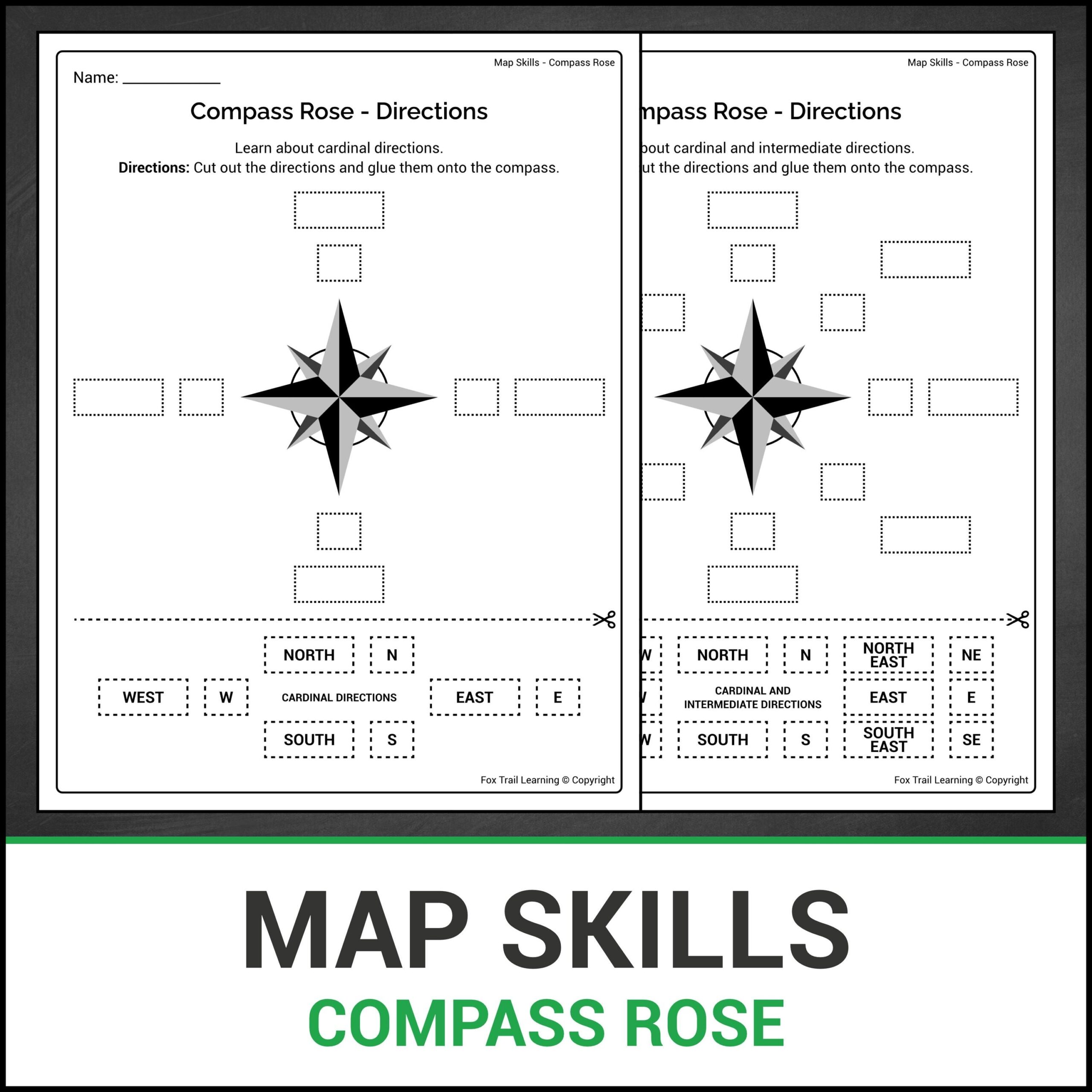 Free Printable Compass Rose Worksheet