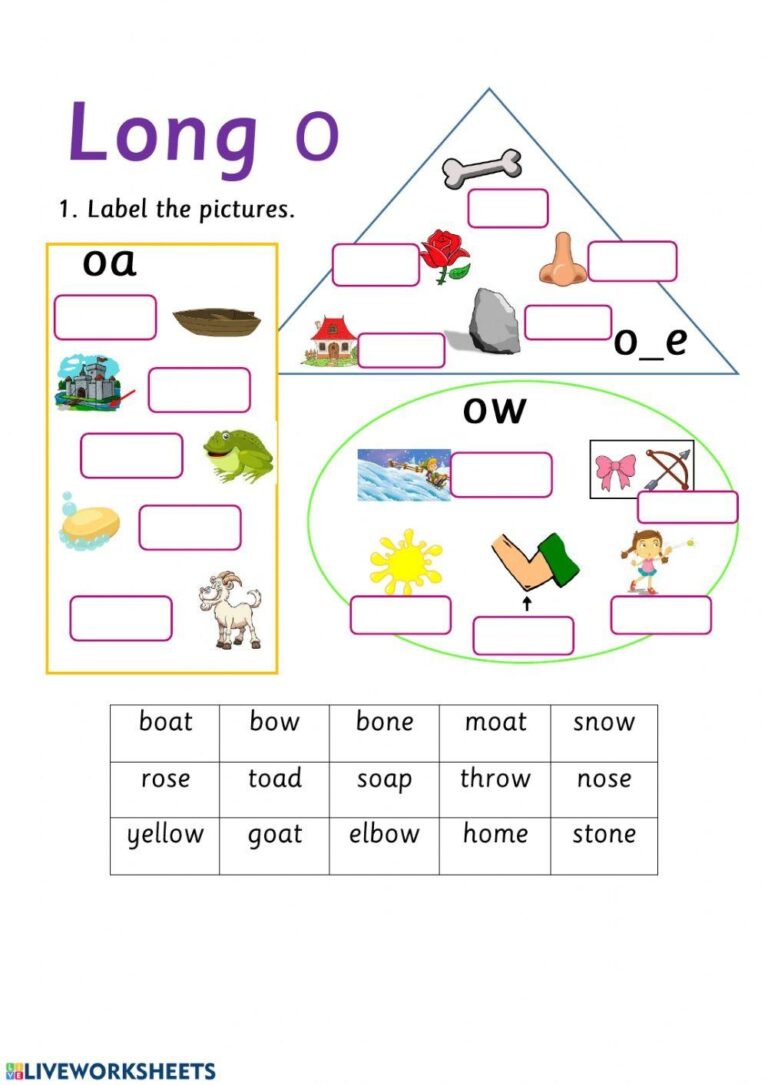Mastering Long O Sounds Engaging Worksheets For Skillful Learning