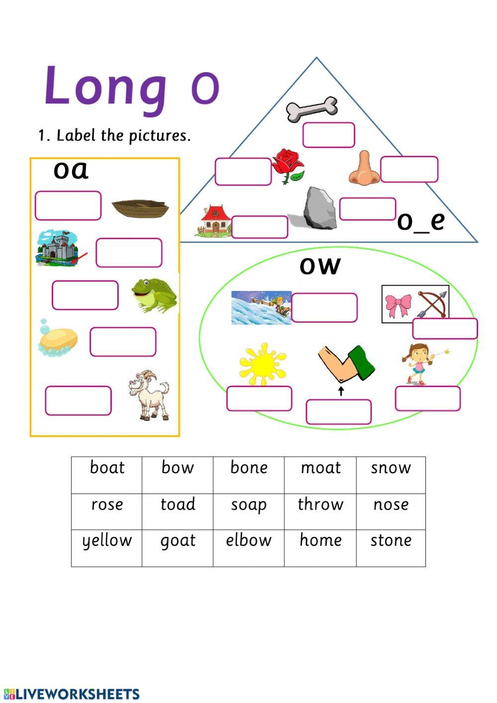 Mastering Long O Sounds Engaging Worksheets For Skillful Learning