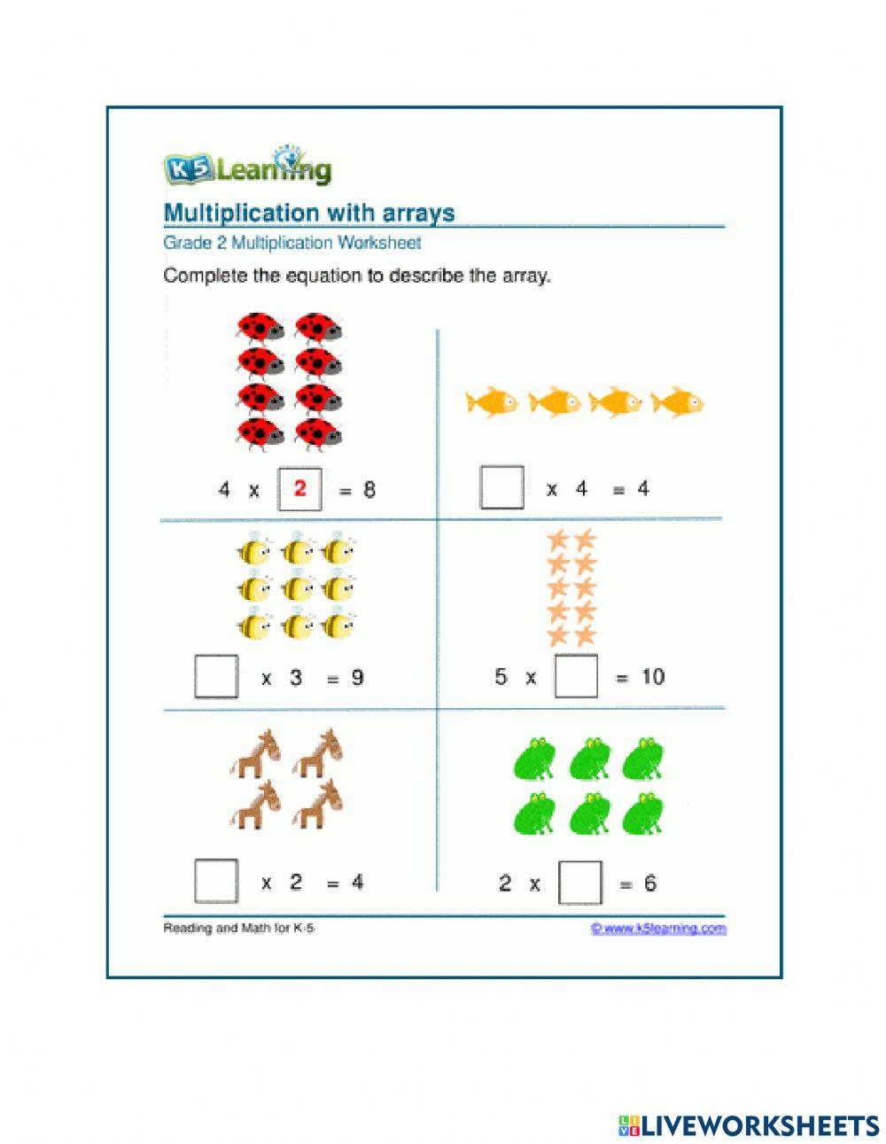 Math Array Worksheet Live Worksheets Worksheets Library Math Array Worksheet Live Worksheets Worksheets Library