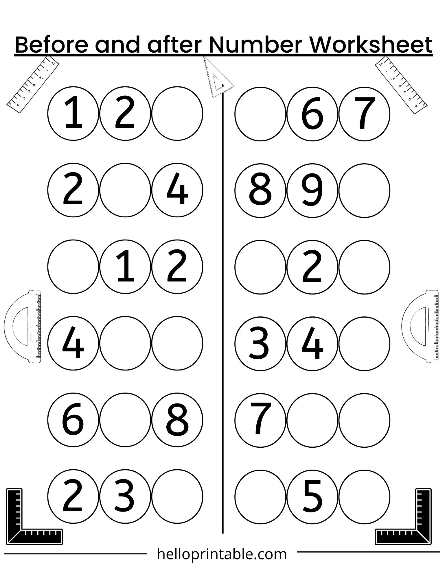 Free Math Worksheets For Kindergarteners