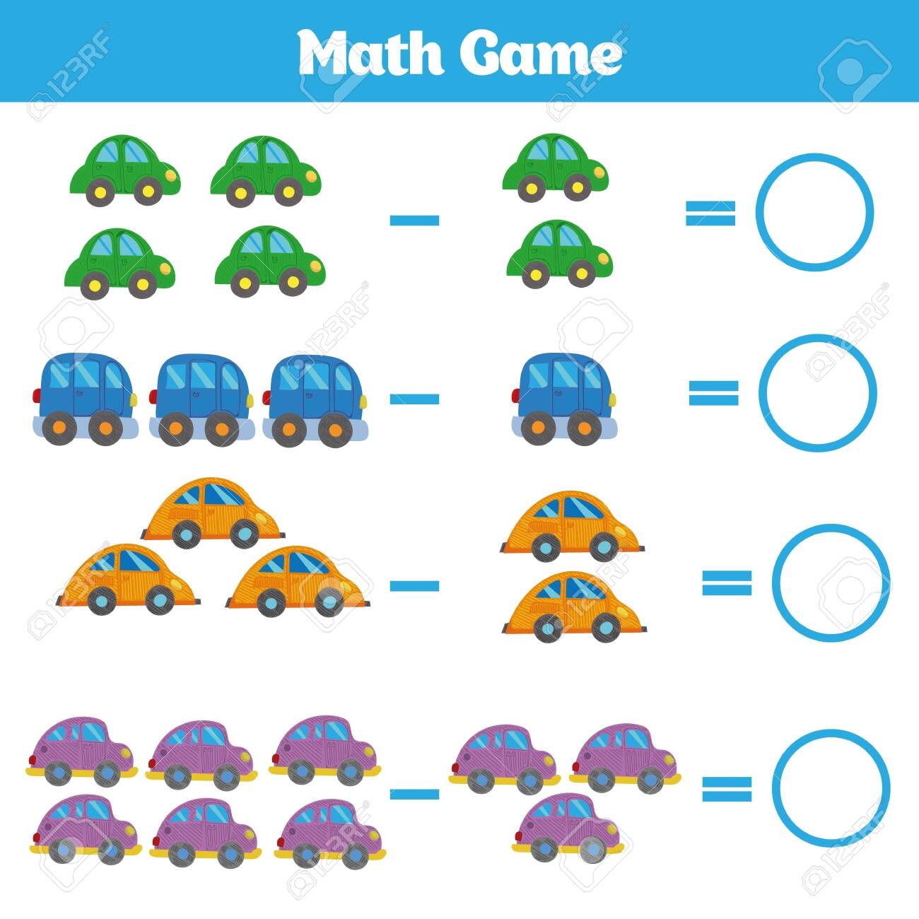 Kindergarten Math Worksheet Clipart