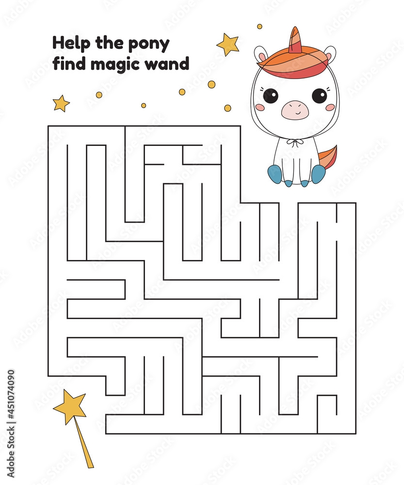 Maze Game For Children Cute Cartoon Pony In Unicorn Costume Kawaii Animals Printable Worksheet For Halloween Party Vector Illustration Stock Vector Adobe Stock Maze Game For Children Cute Cartoon Pony In Unicorn Costume Kawaii Animals Printable Worksheet For Halloween Party Vector Illustration Stock Vector Adobe Stock