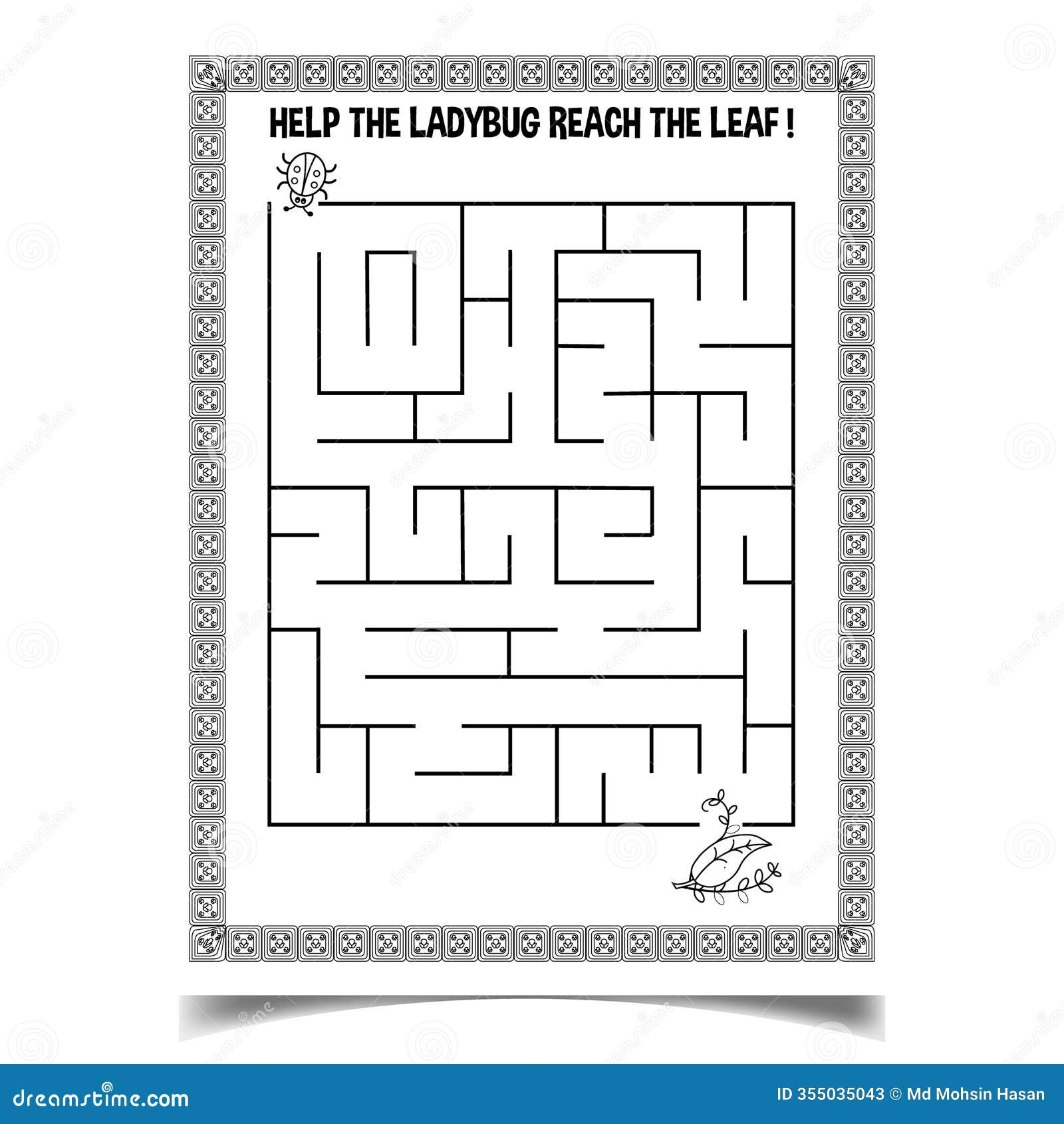 Maze Puzzle Worksheet For Children Busy Book Stock Vector Illustration Of Worksheets Home 355035043