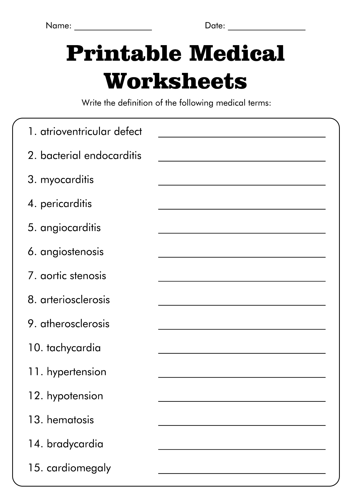 Medical Terminology Practice Sheets PDF Medical Specialties Worksheets Library Medical Terminology Practice Sheets PDF Medical Specialties Worksheets Library