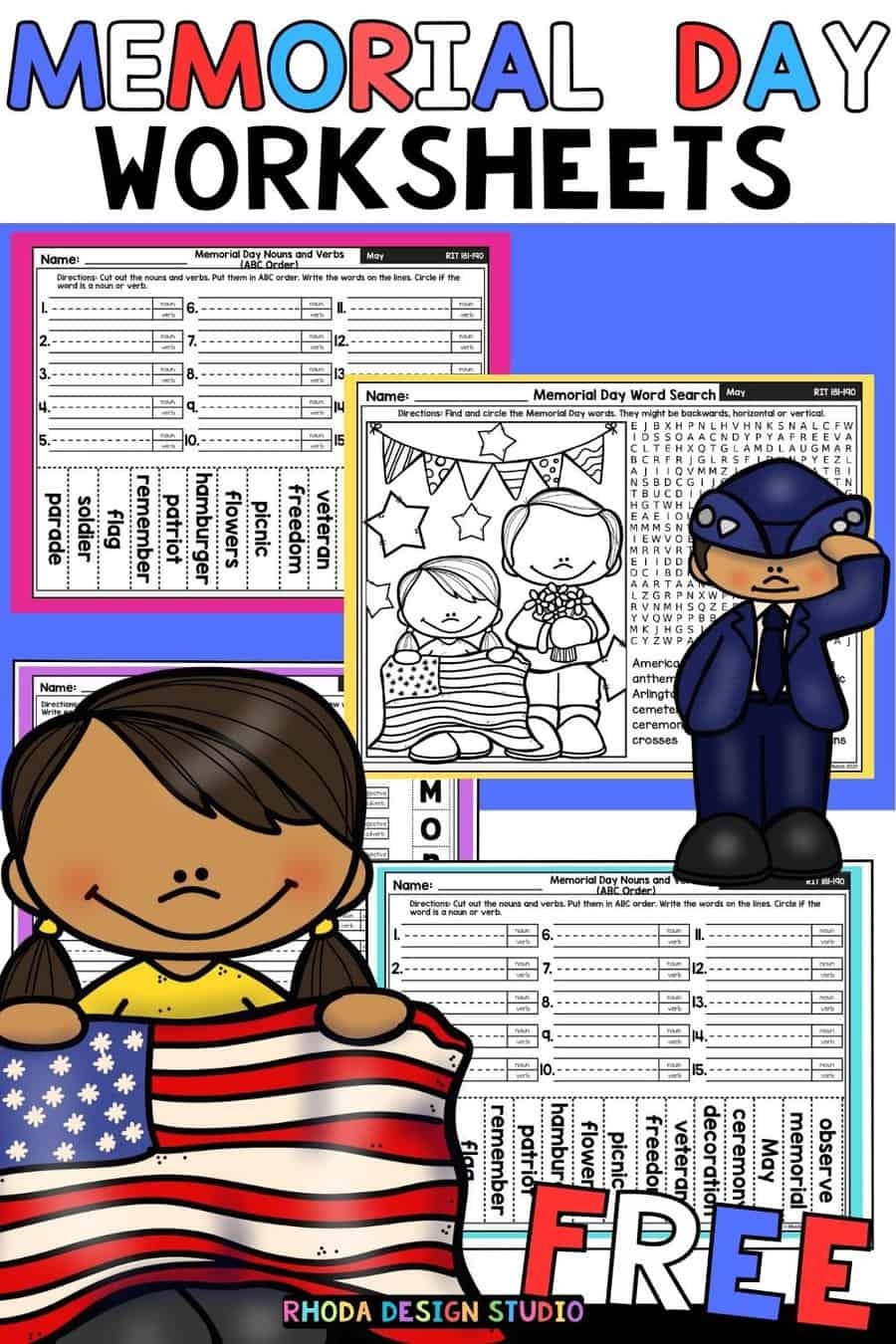 Free Memorial Day Worksheets For Kindergarten