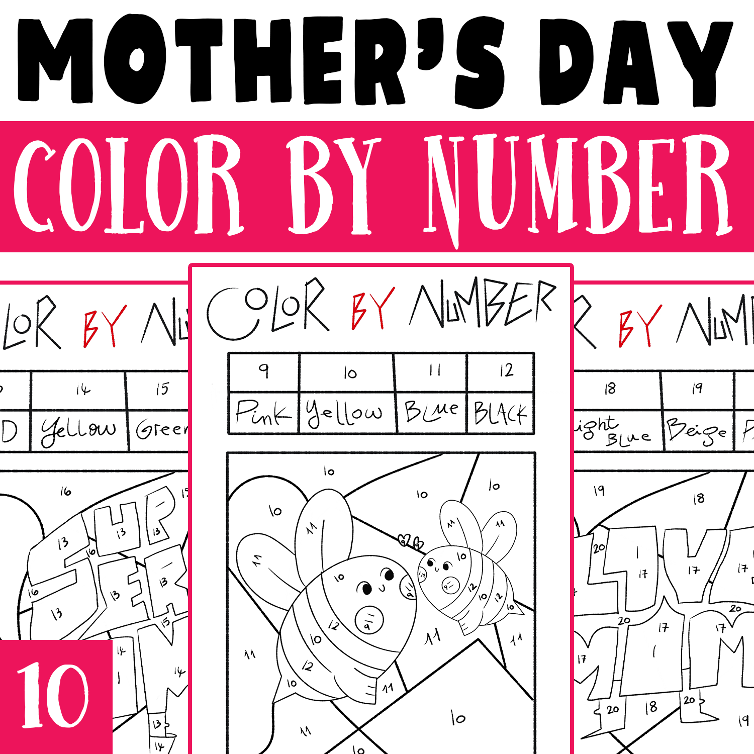 Mother S Day Color By Number Mother S Day Coloring Worksheets Mother S Day Color By Number Mother S Day Coloring Worksheets