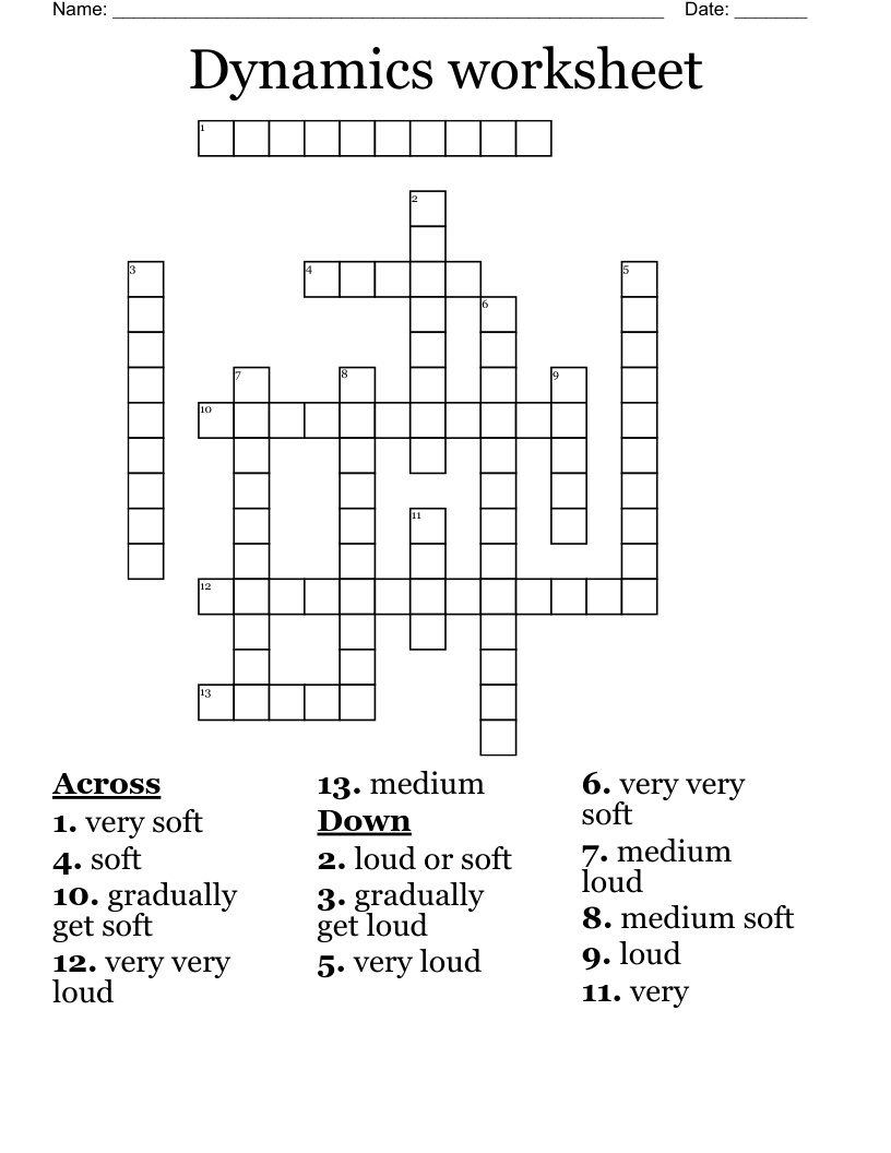 Free Printable Music Dynamics Worksheets Free Printable Music Dynamics Worksheets