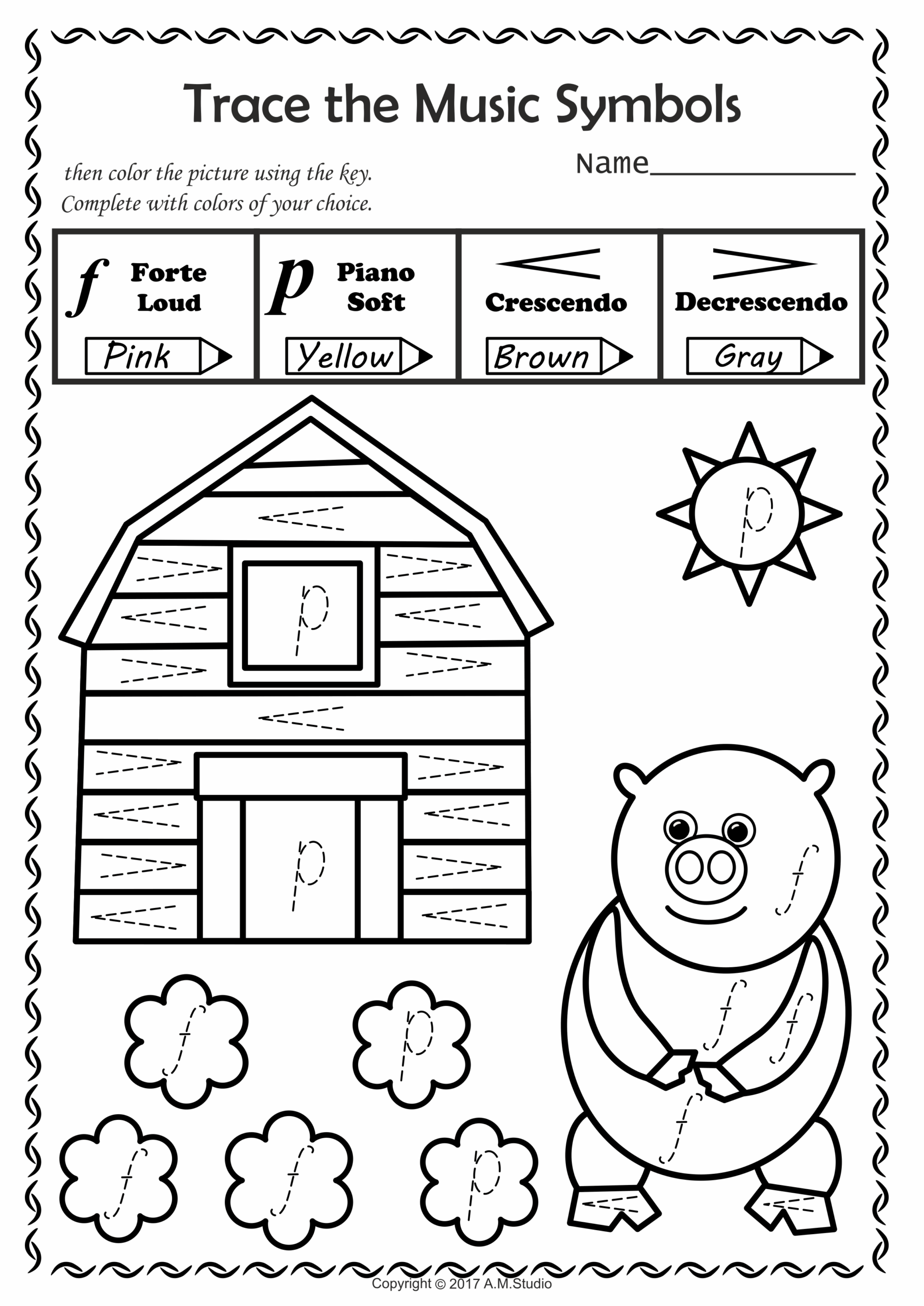 Music Trace And Color Worksheets For Kids Worksheets Library Music Trace And Color Worksheets For Kids Worksheets Library