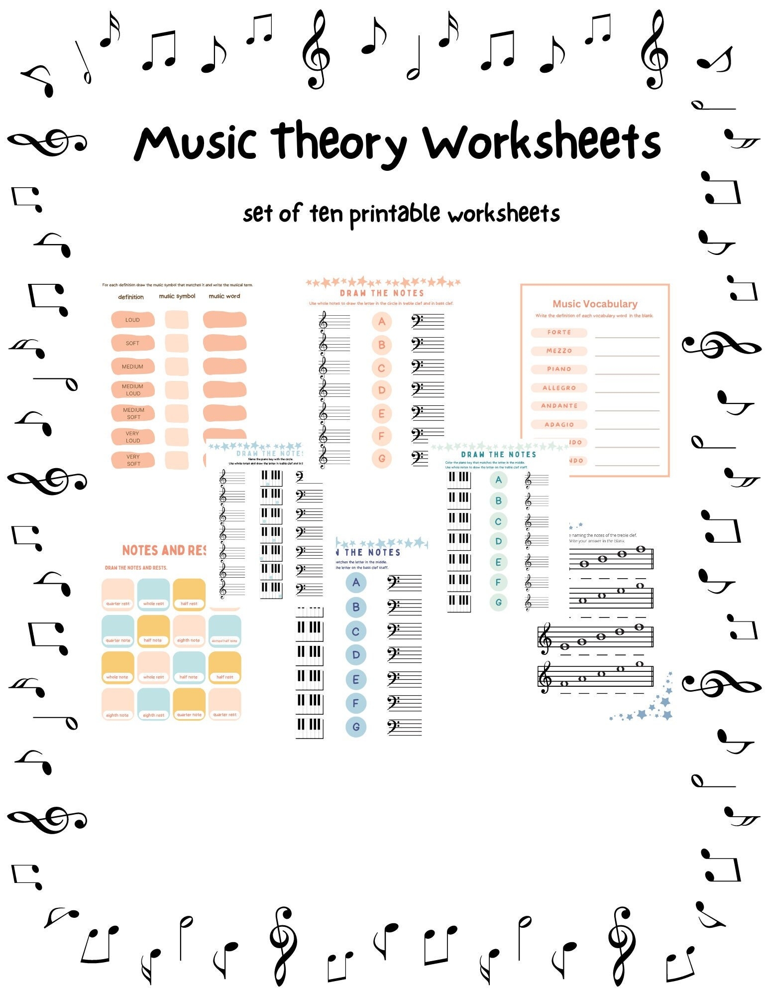 Music Worksheets Printable Music Theory Worksheets Homeschool Music Piano Lesson Worksheets Music Education Worksheet Music Vocabulary Etsy Music Worksheets Printable Music Theory Worksheets Homeschool Music Piano Lesson Worksheets Music Education Worksheet Music Vocabulary Etsy