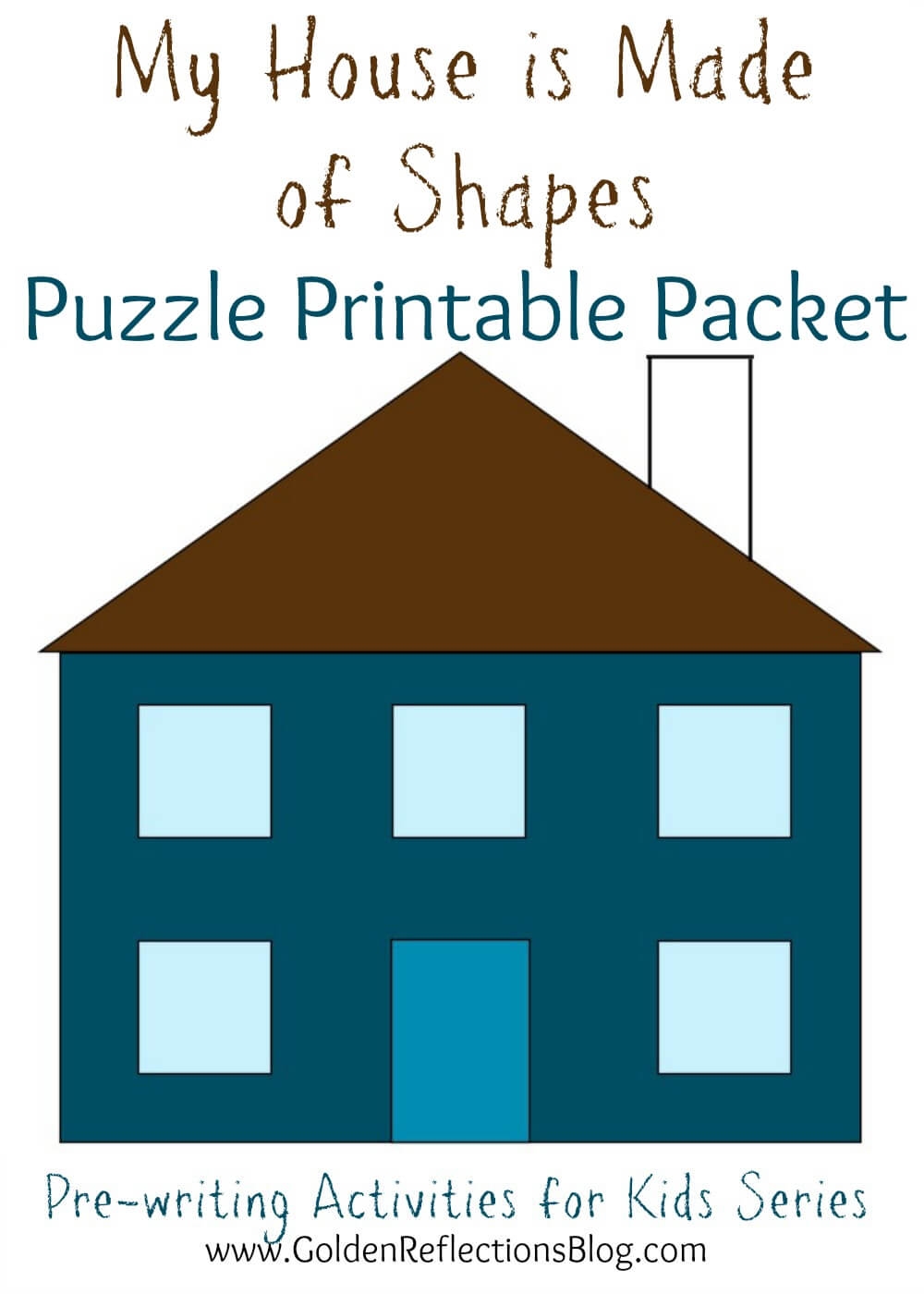 My House Is Made Of Shapes Puzzle Printable Packet Pre writing My House Is Made Of Shapes Puzzle Printable Packet Pre writing