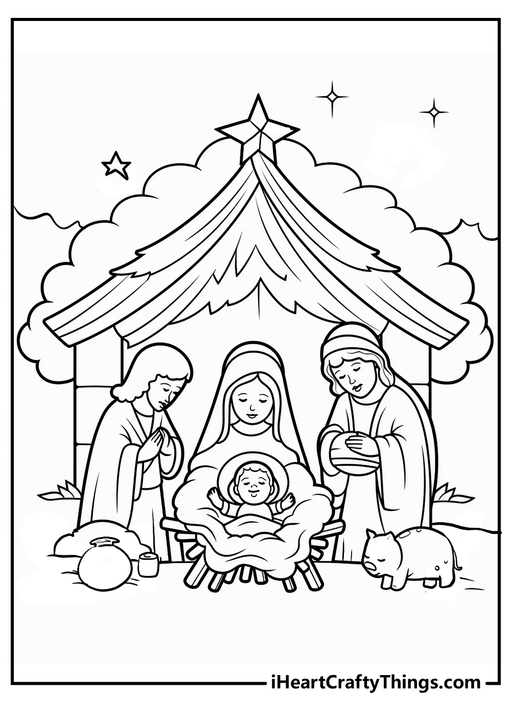 Nativity Coloring Pages 100 Free Printables Nativity Coloring Pages 100 Free Printables