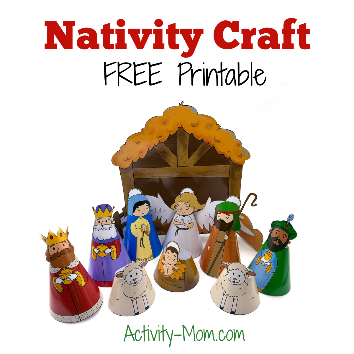 Nativity Craft For Kids free Printable The Activity Mom Nativity Craft For Kids free Printable The Activity Mom